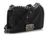 Chanel Small Black Chevron-Quilted Calfskin Boy Bag