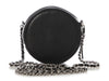 Chanel Black Goatskin CC Ski Round Crossbody
