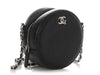 Chanel Black Goatskin CC Ski Round Crossbody