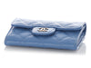 Chanel Periwinkle Quilted Caviar Flap Card Holder