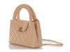 Chanel Nano Beige Quilted Calfskin Kelly Shopper