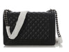 Chanel New Medium Quilted Caviar Black Boy Bag
