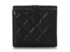 Chanel Small Black Quilted Caviar Classic Wallet