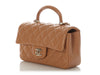 Chanel Mini Caramel Quilted Lambskin Top Handle