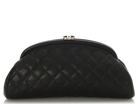 Chanel Black Quilted Caviar Timeless Clutch