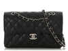 Chanel Small Black Quilted Caviar Classic Double Flap