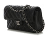 Chanel Small Black Quilted Caviar Classic Double Flap