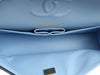Chanel Small Blue Brume Quilted Caviar Classic Double Flap