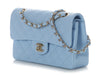 Chanel Small Blue Brume Quilted Caviar Classic Double Flap