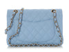 Chanel Small Blue Brume Quilted Caviar Classic Double Flap