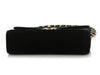 Chanel Vintage Jumbo Black Velvet Classic Single Flap