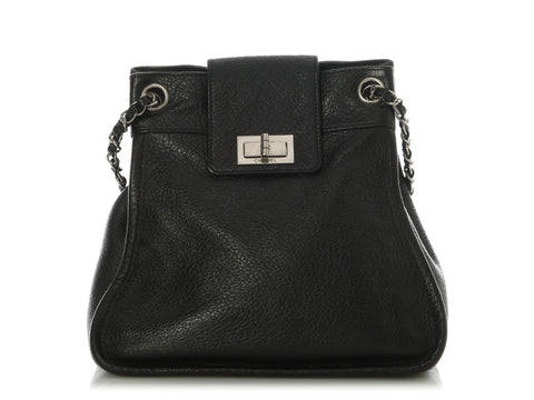 Chanel Black Calfskin Mademoiselle Lock Bag