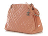 Chanel Large Pink Quilted Patent Mademoiselle Bowling Bag