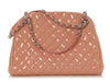 Chanel Large Pink Quilted Patent Mademoiselle Bowling Bag