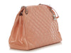 Chanel Large Pink Quilted Patent Mademoiselle Bowling Bag