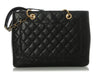 Chanel Black Quilted Caviar Grand Shopping Tote GST