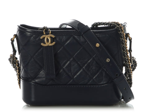 Chanel Small Navy Aged Calfskin Gabrielle