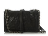 Chanel Old Medium Black Whipstitch Quilted Calfskin Boy Bag
