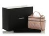 Chanel Pink Quilted Lambskin Double Vanity Cosmetic Case