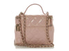 Chanel Pink Quilted Lambskin Double Vanity Cosmetic Case