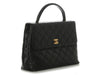 Chanel Vintage Jumbo Black Quilted Caviar Kelly