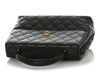 Chanel Vintage Jumbo Black Quilted Caviar Kelly