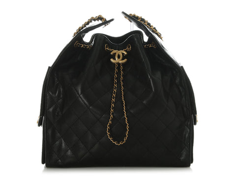 Chanel Medium Black Caviar 25 Hobo