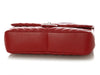 Chanel Jumbo Red Chevron-Quilted Lambskin Classic Single Flap