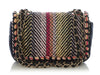 Chanel Mini Navy and Multicolor Woven Flap