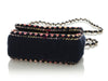Chanel Mini Navy and Multicolor Woven Flap