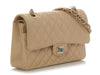 Chanel Medium/Large Iridescent Beige Quilted Caviar Classic Double Flap