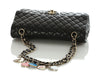 Chanel Medium Black Quilted Lambskin Valentine Charm Flap
