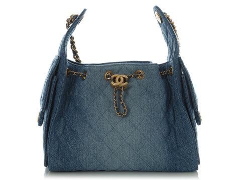 Chanel Small Blue Denim 25 Bag