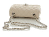 Chanel Mini Light Beige Quilted Caviar Classic