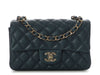 Chanel Mini Dark Blue Quilted Caviar Classic