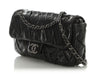 Chanel Black Glazed Calfskin Twisted Flap