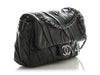 Chanel Black Glazed Calfskin Twisted Flap