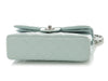 Chanel Small Pale Light Blue Quilted Caviar Classic Double Flap
