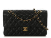 Chanel Medium/Large Black Quilted Caviar Classic Double Flap