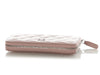 Chanel Medium Nude Pink Quilted Caviar Classic Zip Wallet