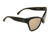 Chanel Black and Gold Mirrored Cat Eye Sunglasses