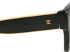 Chanel Black and Gold Mirrored Cat Eye Sunglasses