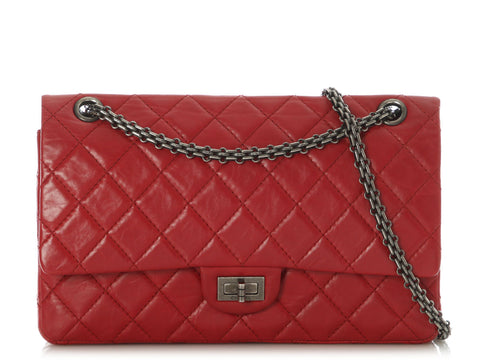 Chanel Red Quilted Aged Calfskin Reissue 226
