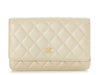 Chanel Beige Quilted Lambskin Wallet on Chain WOC