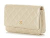 Chanel Beige Quilted Lambskin Wallet on Chain WOC