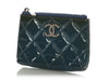 Chanel Blue Quilted Patent Coin Purse