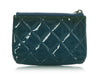 Chanel Blue Quilted Patent Coin Purse