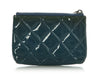 Chanel Blue Quilted Patent Coin Purse