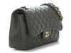 Chanel Jumbo Dark Gray Quilted Lambskin Classic Double Flap