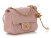 Chanel Mini Pink Quilted Lambskin Pearl Crush Square Classic